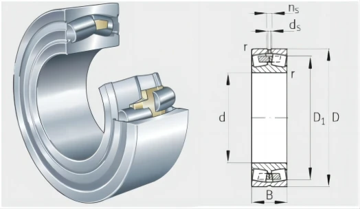 Available 24988-B-K30-MB - Spherical Roller Bearing With Central Rib